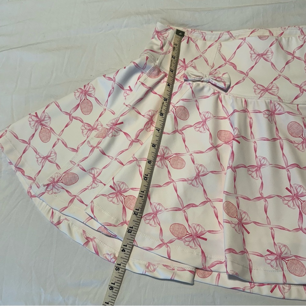 LoveShackFancy Corene Tennis Sporty Active Skort size XXL pink bows - Picture 8 of 10
